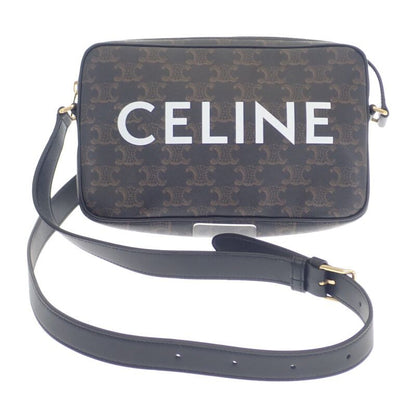 Celine Medium Messenger 194502cim.38og Shoulder Bag PVC Black Gold Hardware