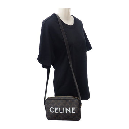 Celine Medium Messenger 194502cim.38og Shoulder Bag PVC Black Gold Hardware