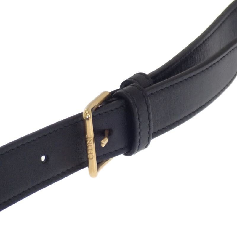 Celine Medium Messenger 194502cim.38og Shoulder Bag PVC Black Gold Hardware