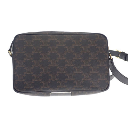 Celine Medium Messenger 194502cim.38og Shoulder Bag PVC Black Gold Hardware