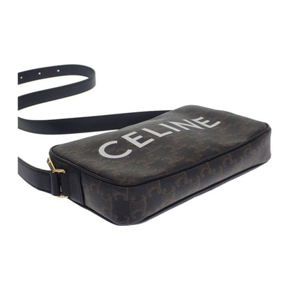 Celine Medium Messenger 194502cim.38og Shoulder Bag PVC Black Gold Hardware