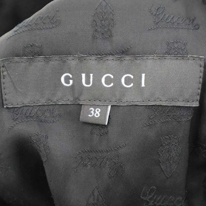 Gucci Horsebit Wool Long Coat 204897 Zs828 Black 38