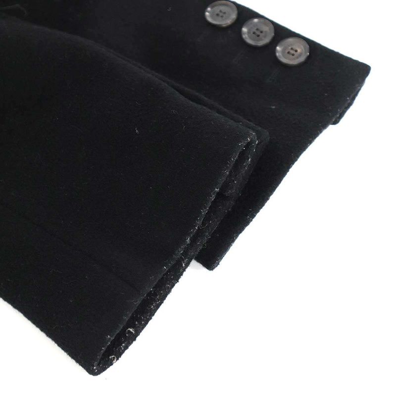 Gucci Horsebit Wool Long Coat 204897 Zs828 Black 38