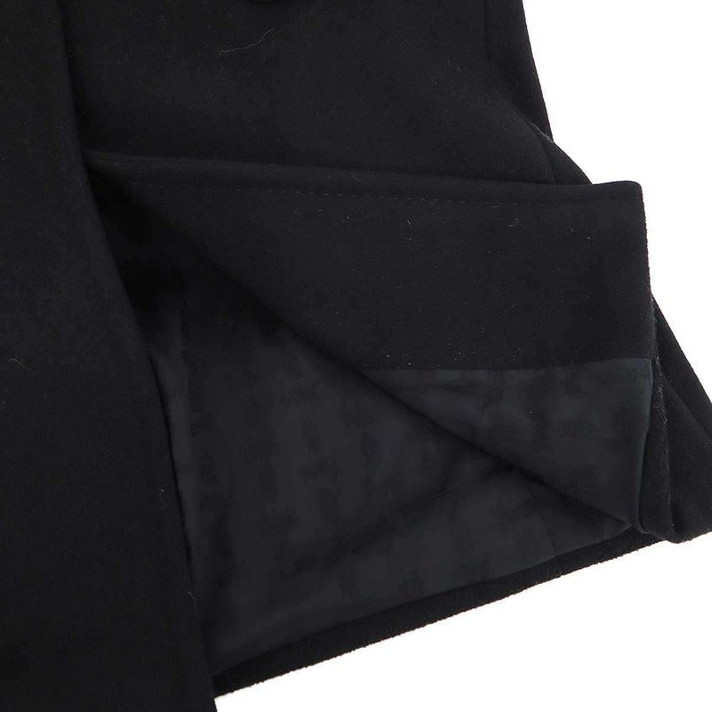 Gucci Horsebit Wool Long Coat 204897 Zs828 Black 38