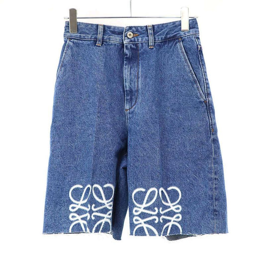 Loewe Anagram Shorts Anagram Damaged Denim Shorts S359y11xc7 Indigo 36