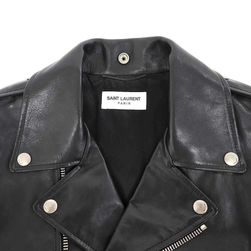 Saint Laurent Paris 16aw L01 Classic Motorcycle Calf Double Leather Riders