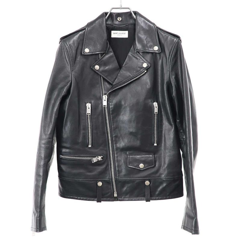 Saint Laurent Paris 16aw L01 Classic Motorcycle Calf Double Leather Riders