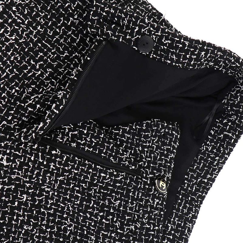 Chanel Cropped Tweed Trouser Pants P74432v65925 Black 38