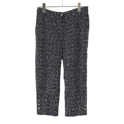 Chanel Cropped Tweed Trouser Pants P74432v65925 Black 38
