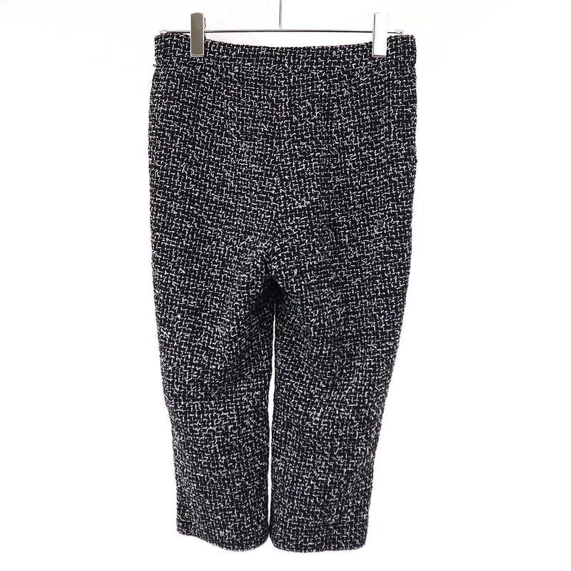 Chanel Cropped Tweed Trouser Pants P74432v65925 Black 38