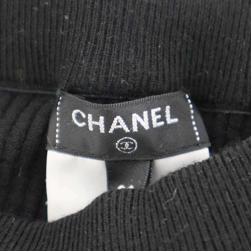 Chanel Sideline Knit Leggings P65170k61046 Black 38