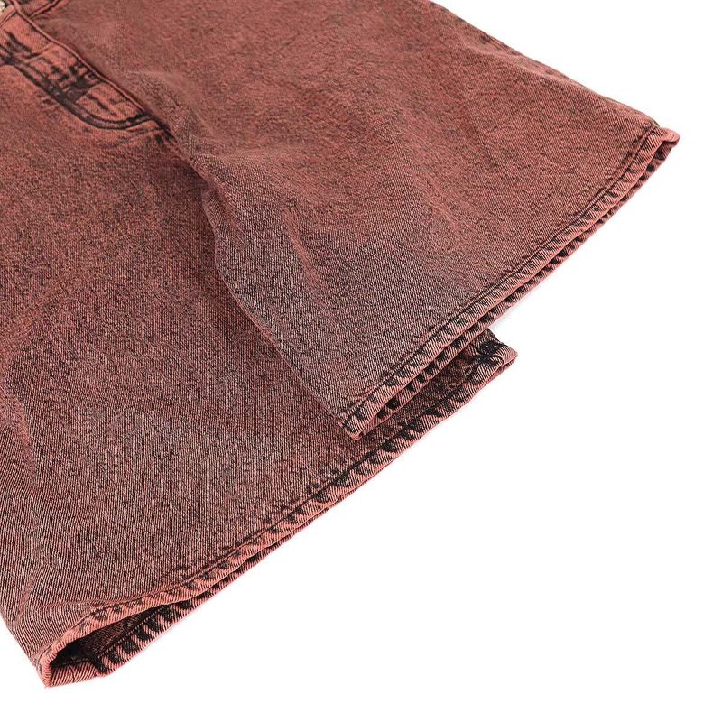 Chanel Flower Bijoux Button Washed Denim Shorts P77600v69615 Red 36