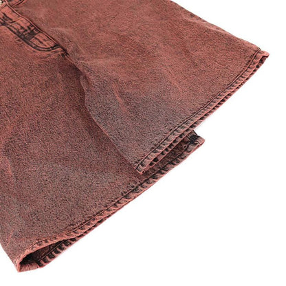 Chanel Flower Bijoux Button Washed Denim Shorts P77600v69615 Red 36