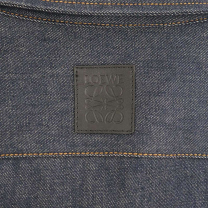 Loewe 24ss Anagram Chain Denim Shirt Dress S359y13x64 Indigo Blue 36