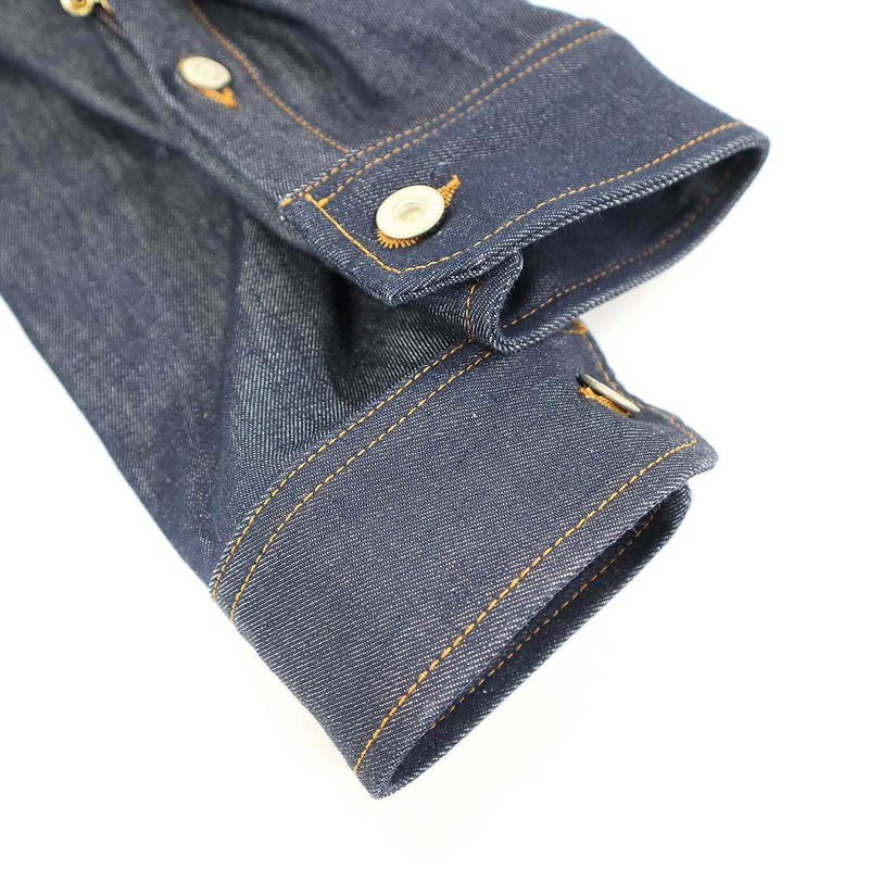 Loewe 24ss Anagram Chain Denim Shirt Dress S359y13x64 Indigo Blue 36