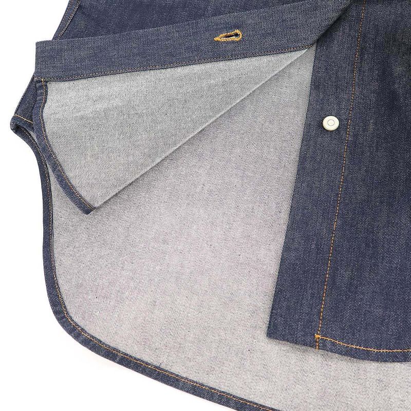 Loewe 24ss Anagram Chain Denim Shirt Dress S359y13x64 Indigo Blue 36