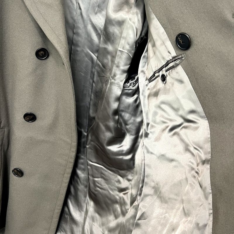 Hermes Long Coat Chester Pt9617 Wool Glaze Gray