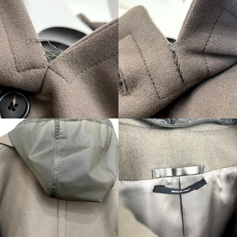 Hermes Long Coat Chester Pt9617 Wool Glaze Gray