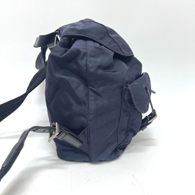 Prada Backpack Sac Triangle Logo Triangle Logo Plate B6677 Nylon Prugna Purple