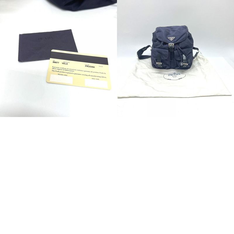 Prada Backpack Sac Triangle Logo Triangle Logo Plate B6677 Nylon Prugna Purple