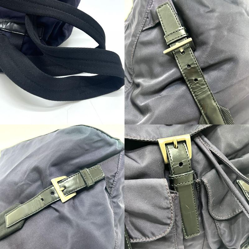 Prada Backpack Sac Triangle Logo Triangle Logo Plate B6677 Nylon Prugna Purple