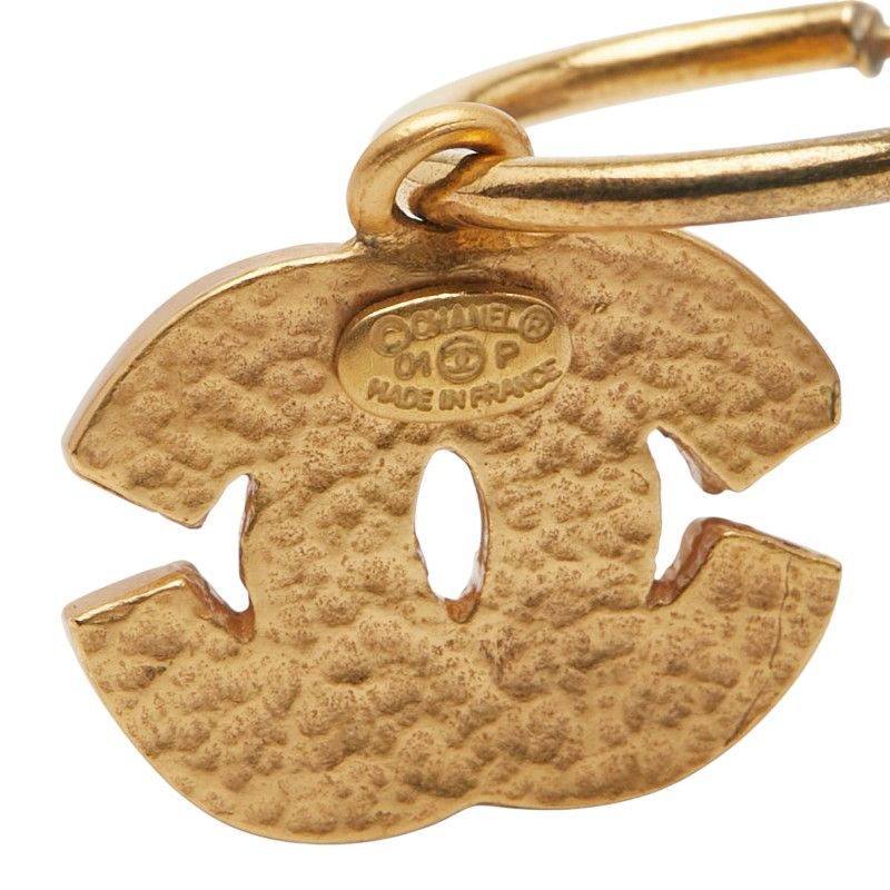 Chanel Coco Mark Earrings One Side Only Gold Plated Women's Chanel