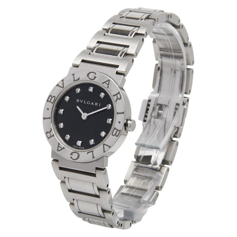 Bulgari 12P Diamond Bbl26s Stainless Steel Ladies Bvlgari