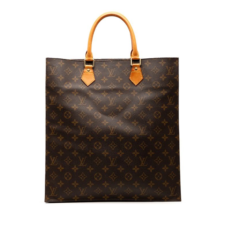 Louis Vuitton Monogram Sac Pura Handbag Tote Bag M51140 Brown PVC Leather Women