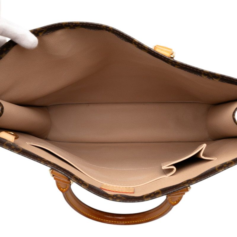 Louis Vuitton Monogram Sac Pura Handbag Tote Bag M51140 Brown PVC Leather Women