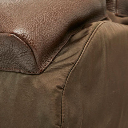 Prada Logo Backpack Rucksack Brown Leather Nylon Women Prada