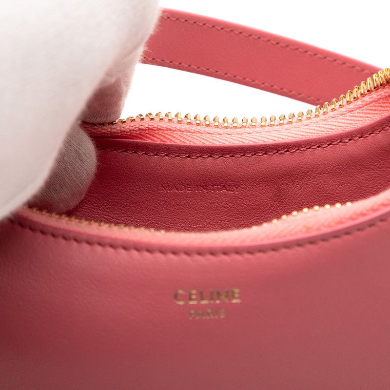 Celine Handbag Hobo Bag Pink Leather Women's Celine