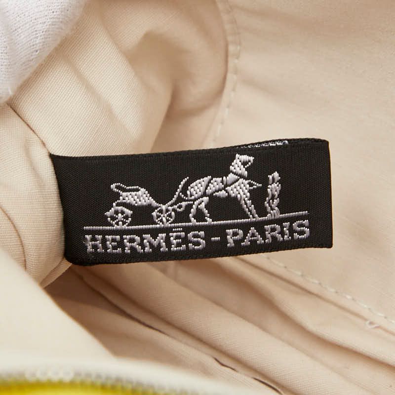 Hermes Bolide Pouch 25 Pouch Small Yellow Canvas Women Hermes