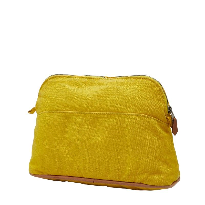 Hermes Bolide Pouch 25 Pouch Small Yellow Canvas Women Hermes