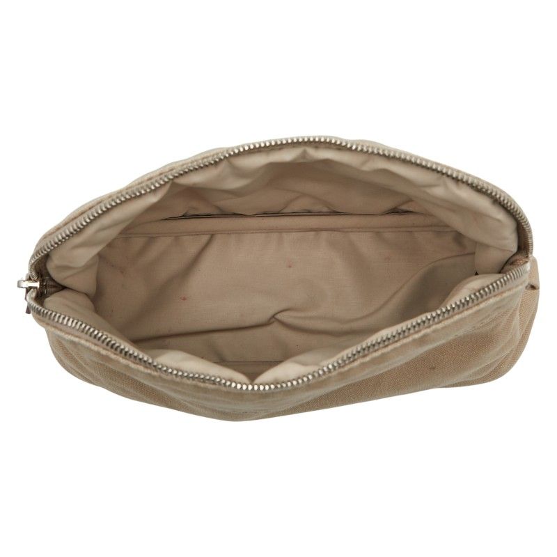 Hermes Bolide Pouch 20 Beige Canvas Women Hermes