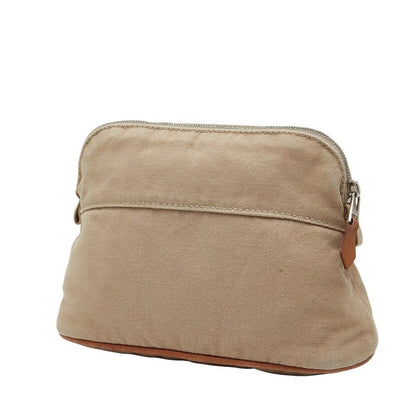 Hermes Bolide Pouch 20 Beige Canvas Women Hermes