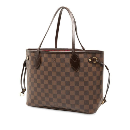 Louis Vuitton Damier Neverfull PM Handbag Tote Bag N41359 Brown PVC Leather