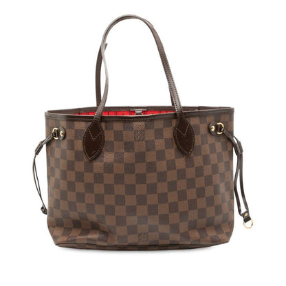 Louis Vuitton Damier Neverfull PM Handbag Tote Bag N41359 Brown PVC Leather