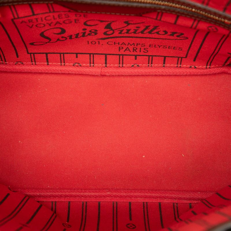 Louis Vuitton Damier Neverfull PM Handbag Tote Bag N41359 Brown PVC Leather