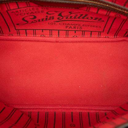 Louis Vuitton Damier Neverfull PM Handbag Tote Bag N41359 Brown PVC Leather