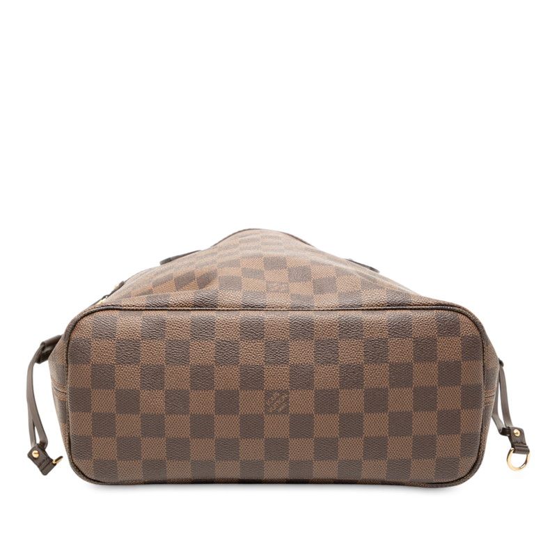 Louis Vuitton Damier Neverfull PM Handbag Tote Bag N41359 Brown PVC Leather