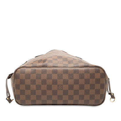 Louis Vuitton Damier Neverfull PM Handbag Tote Bag N41359 Brown PVC Leather