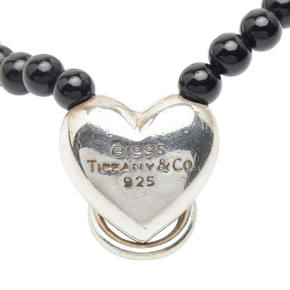 Tiffany & Co Heart Knock Silver Black Sv925 Silver Onyx Ladies Tiffany & Co