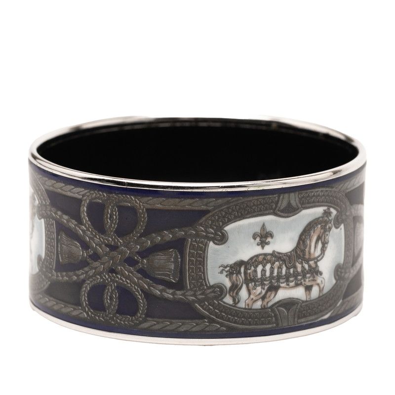 Hermes Emile TGM Cloisonne Silver Multicolor Metal Ladies Hermes