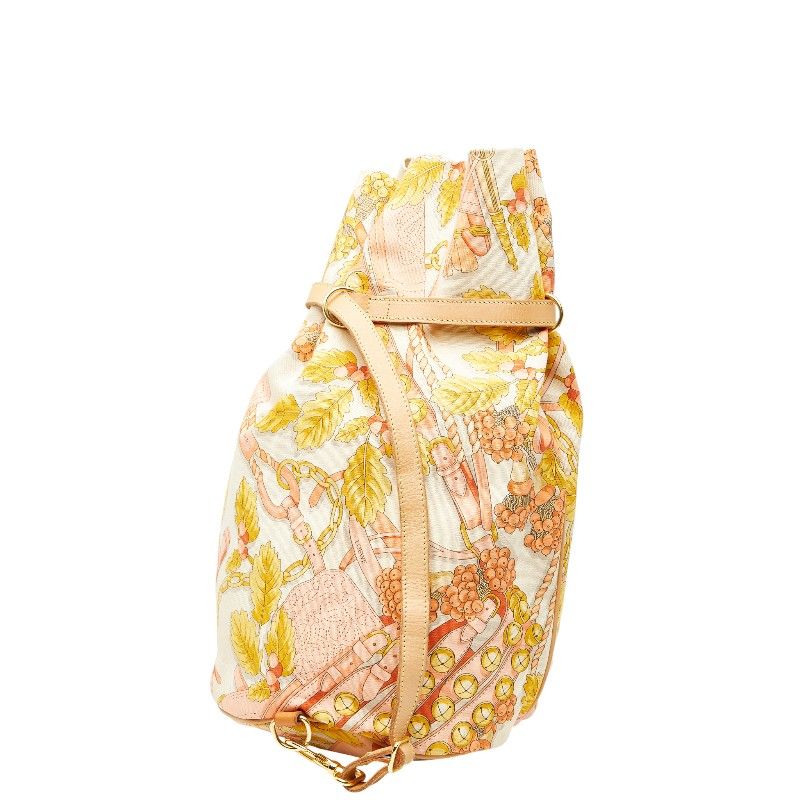 Loewe Anagram Botanical Motif Shoulder Tote Shoulder Bag Beige Multicolor