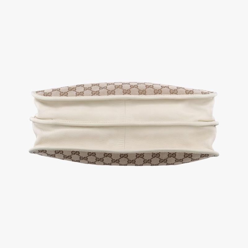 Gucci Horsebit 1955 Beige And White Canvas And Leather 621144 G033152077