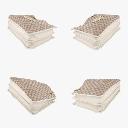 Gucci Horsebit 1955 Beige And White Canvas And Leather 621144 G033152077