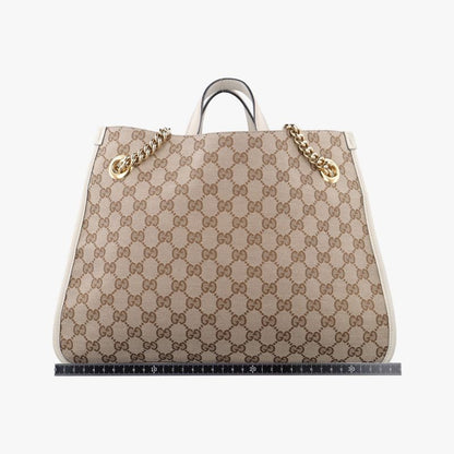 Gucci Horsebit 1955 Beige And White Canvas And Leather 621144 G033152077