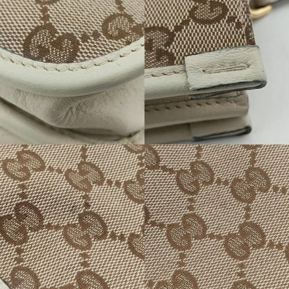 Gucci Horsebit 1955 Beige And White Canvas And Leather 621144 G033152077
