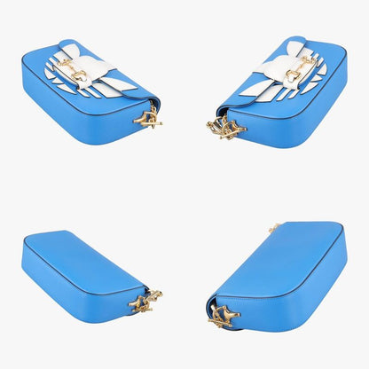 Gucci Adidas Collaboration Horsebit Blue And White Leather 722009 F039665729