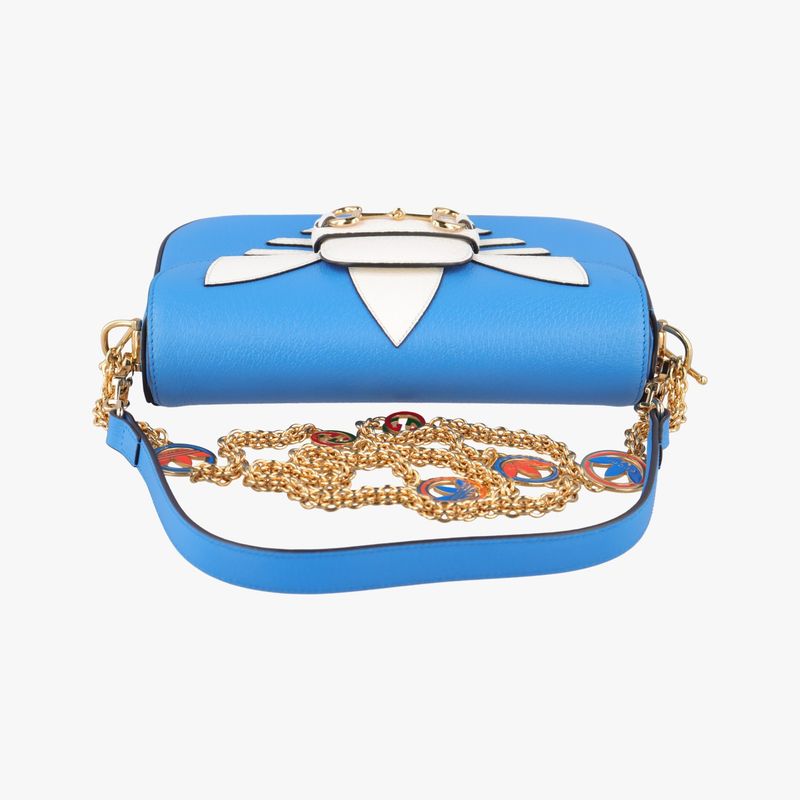 Gucci Adidas Collaboration Horsebit Blue And White Leather 722009 F039665729